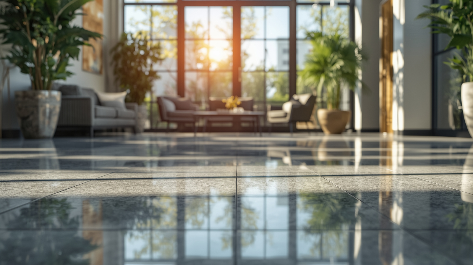 Nachher: frisch gereinigter, glänzender Boden